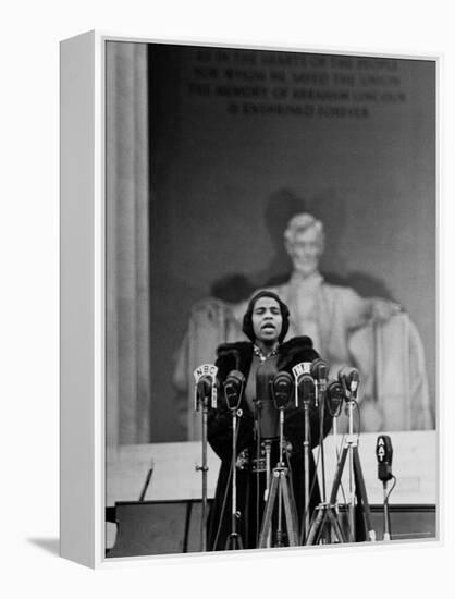 Singer Marian Anderson Giving an Easter Concert at the Lincoln Memorial-Thomas D^ Mcavoy-Framed Premier Image Canvas