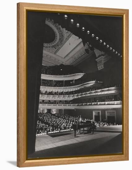 Singer Marian Anderson Performing for an Audience at Carnegie Hall-Gjon Mili-Framed Premier Image Canvas