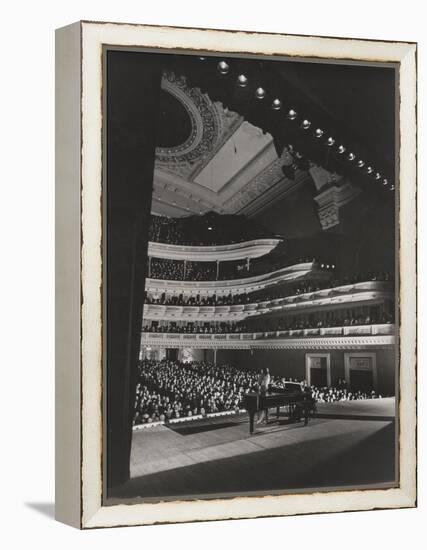 Singer Marian Anderson Performing for an Audience at Carnegie Hall-Gjon Mili-Framed Premier Image Canvas