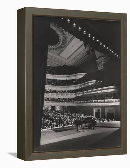 Singer Marian Anderson Performing for an Audience at Carnegie Hall-Gjon Mili-Framed Premier Image Canvas