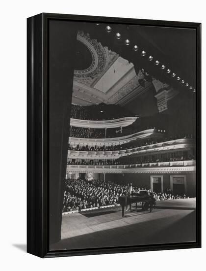 Singer Marian Anderson Performing for an Audience at Carnegie Hall-Gjon Mili-Framed Premier Image Canvas