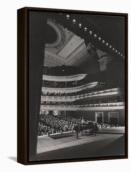 Singer Marian Anderson Performing for an Audience at Carnegie Hall-Gjon Mili-Framed Premier Image Canvas