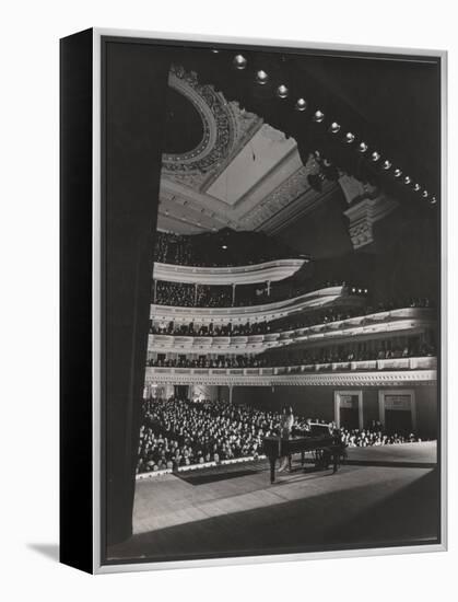 Singer Marian Anderson Performing for an Audience at Carnegie Hall-Gjon Mili-Framed Premier Image Canvas