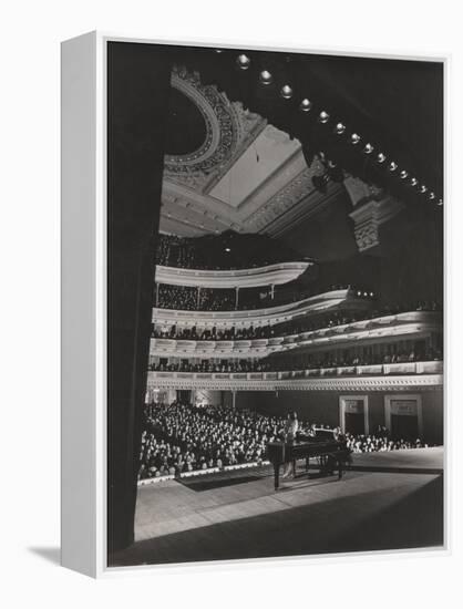 Singer Marian Anderson Performing for an Audience at Carnegie Hall-Gjon Mili-Framed Premier Image Canvas