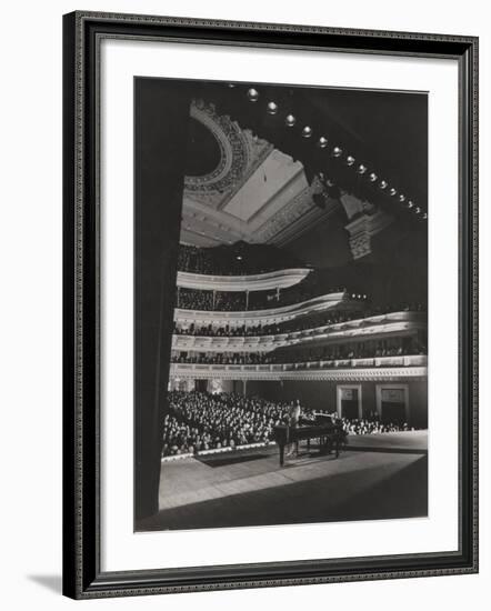 Singer Marian Anderson Performing for an Audience at Carnegie Hall-Gjon Mili-Framed Premium Photographic Print