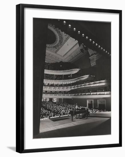 Singer Marian Anderson Performing for an Audience at Carnegie Hall-Gjon Mili-Framed Premium Photographic Print