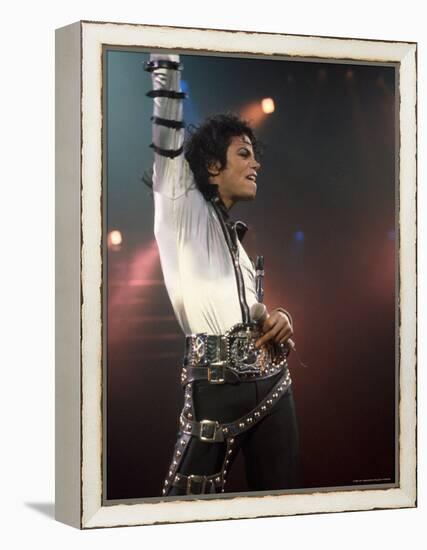 Singer Michael Jackson Performing-David Mcgough-Framed Premier Image Canvas