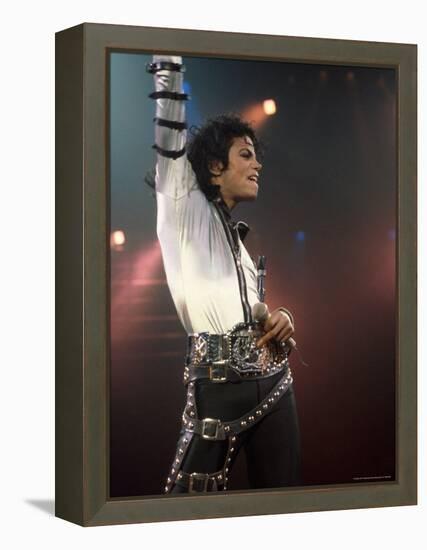 Singer Michael Jackson Performing-David Mcgough-Framed Premier Image Canvas