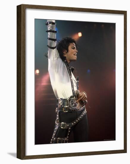 Singer Michael Jackson Performing-David Mcgough-Framed Premium Photographic Print