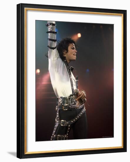 Singer Michael Jackson Performing-David Mcgough-Framed Premium Photographic Print