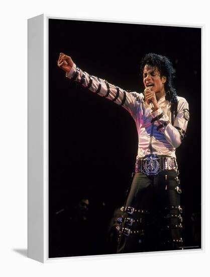 Singer Michael Jackson Performing-David Mcgough-Framed Premier Image Canvas