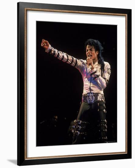 Singer Michael Jackson Performing-David Mcgough-Framed Premium Photographic Print