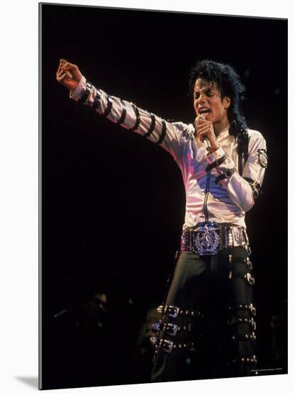 Singer Michael Jackson Performing-David Mcgough-Mounted Premium Photographic Print