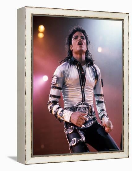 Singer Michael Jackson Performing-David Mcgough-Framed Premier Image Canvas