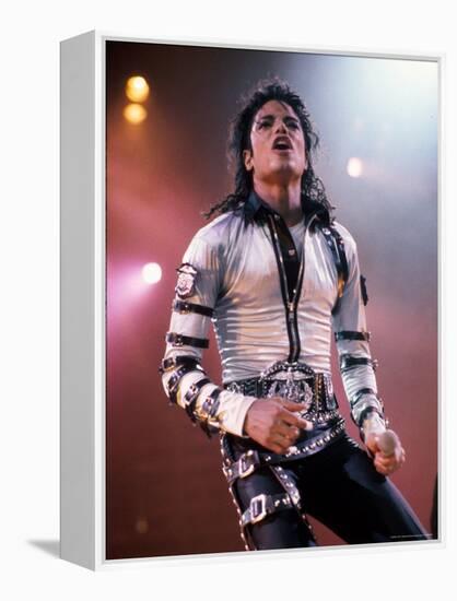 Singer Michael Jackson Performing-David Mcgough-Framed Premier Image Canvas