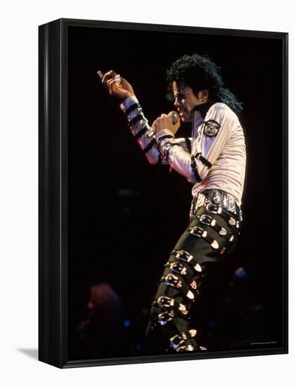 Singer Michael Jackson Performing-David Mcgough-Framed Premier Image Canvas