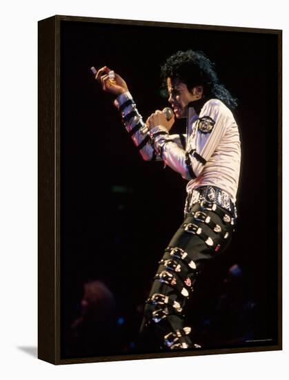 Singer Michael Jackson Performing-David Mcgough-Framed Premier Image Canvas