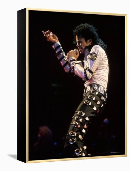 Singer Michael Jackson Performing-David Mcgough-Framed Premier Image Canvas