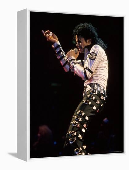 Singer Michael Jackson Performing-David Mcgough-Framed Premier Image Canvas