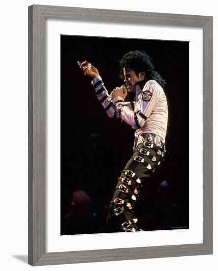 Singer Michael Jackson Performing-David Mcgough-Framed Premium Photographic Print