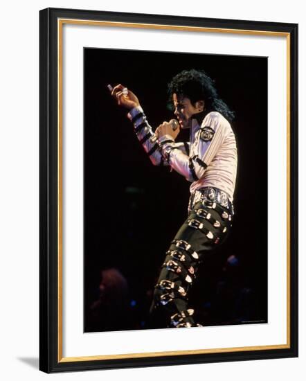 Singer Michael Jackson Performing-David Mcgough-Framed Premium Photographic Print