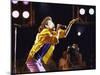 Singer Mick Jagger of the Rock Band the Rolling Stones Performing at Live Aid Concert-David Mcgough-Mounted Premium Photographic Print