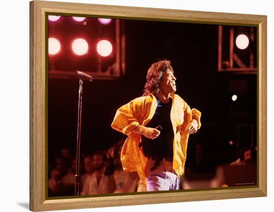Singer Mick Jagger Performing-David Mcgough-Framed Premier Image Canvas