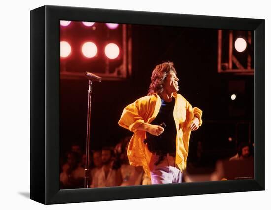 Singer Mick Jagger Performing-David Mcgough-Framed Premier Image Canvas