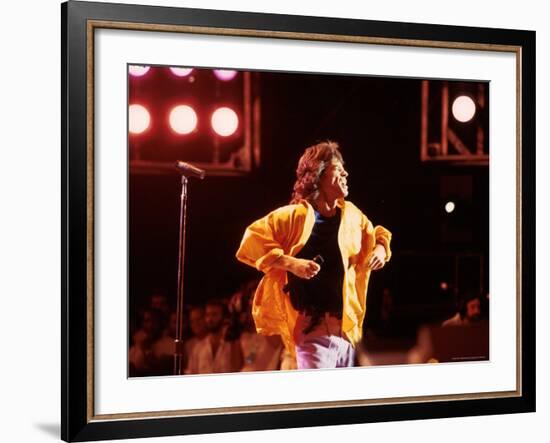 Singer Mick Jagger Performing-David Mcgough-Framed Premium Photographic Print