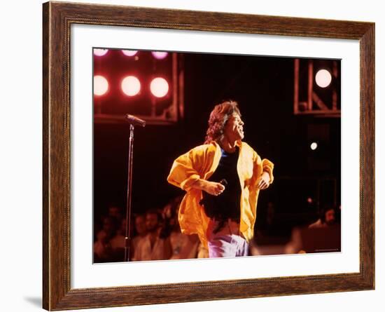 Singer Mick Jagger Performing-David Mcgough-Framed Premium Photographic Print