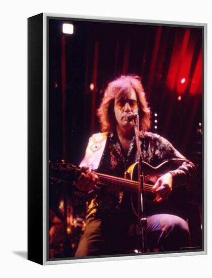 Singer Neil Diamond Playing Guitar-Michael Mauney-Framed Premier Image Canvas