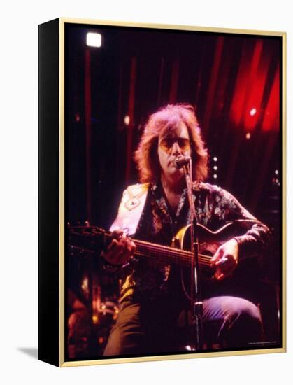 Singer Neil Diamond Playing Guitar-Michael Mauney-Framed Premier Image Canvas