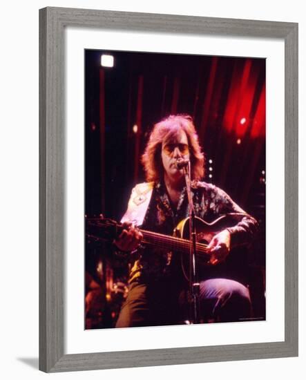 Singer Neil Diamond Playing Guitar-Michael Mauney-Framed Premium Photographic Print