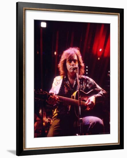 Singer Neil Diamond Playing Guitar-Michael Mauney-Framed Premium Photographic Print