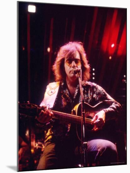 Singer Neil Diamond Playing Guitar-Michael Mauney-Mounted Premium Photographic Print