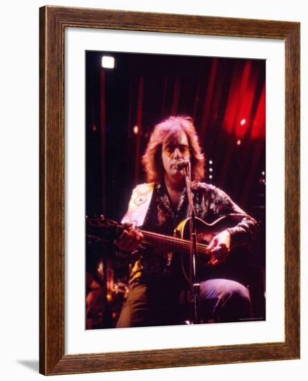 Singer Neil Diamond Playing Guitar-Michael Mauney-Framed Premium Photographic Print