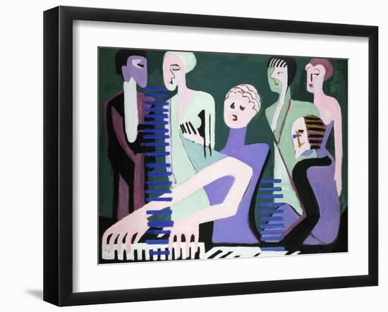 Singer on Piano-Ernst Ludwig Kirchner-Framed Giclee Print