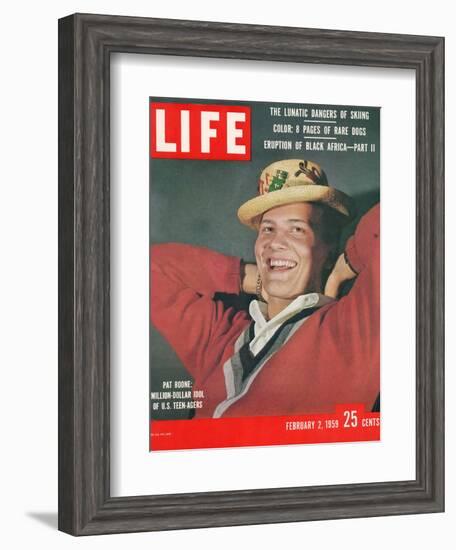 Singer Pat Boone, February 2, 1959-Ralph Morse-Framed Photographic Print