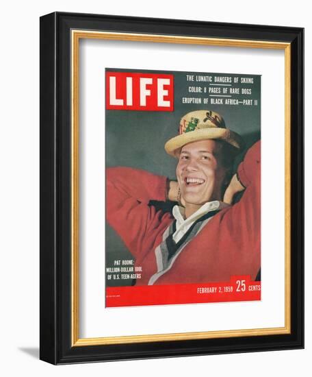 Singer Pat Boone, February 2, 1959-Ralph Morse-Framed Photographic Print