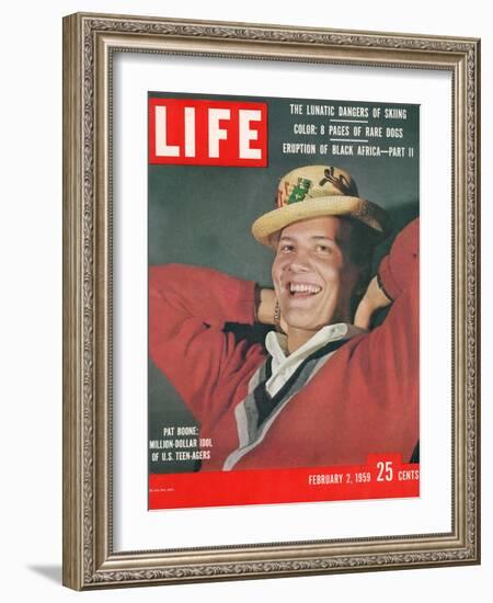 Singer Pat Boone, February 2, 1959-Ralph Morse-Framed Photographic Print