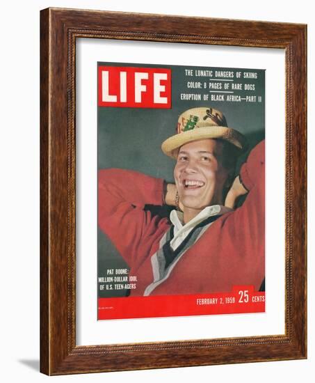 Singer Pat Boone, February 2, 1959-Ralph Morse-Framed Photographic Print