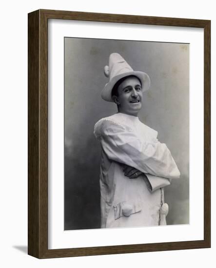 Singer Pietro Corimberti in Performance of Opera Pagliacci-Ruggero Leoncavallo-Framed Giclee Print