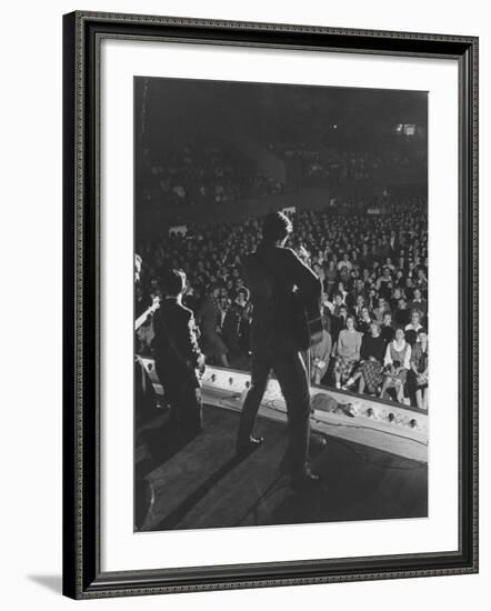 Singer Ricky Nelson and Band During a Performance-Ralph Crane-Framed Premium Photographic Print