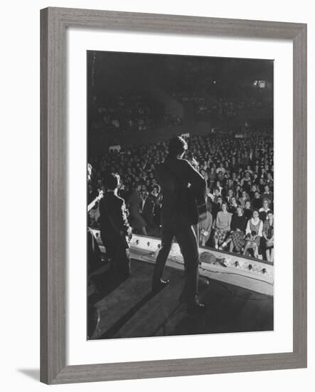 Singer Ricky Nelson and Band During a Performance-Ralph Crane-Framed Premium Photographic Print