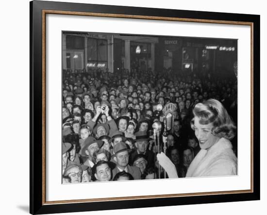 Singer Rosemary Clooney at the Premiere of Her Movie "Stars are Singing"-Allan Grant-Framed Premium Photographic Print