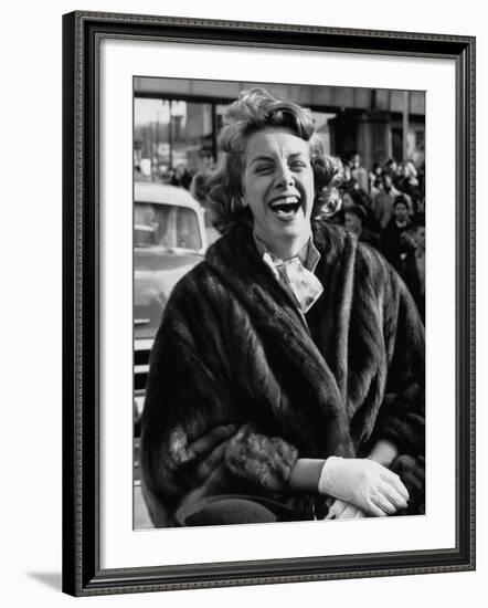 Singer Rosemary Clooney Laughing-Allan Grant-Framed Premium Photographic Print