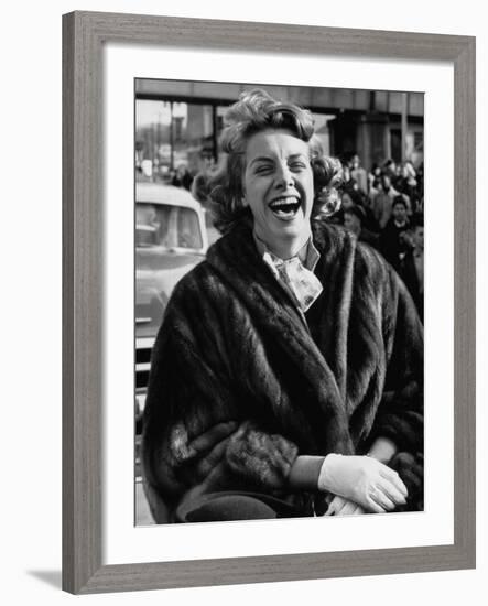 Singer Rosemary Clooney Laughing-Allan Grant-Framed Premium Photographic Print