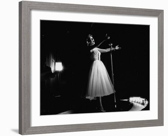 Singer Rosemary Clooney Performing on Stage-Allan Grant-Framed Premium Photographic Print