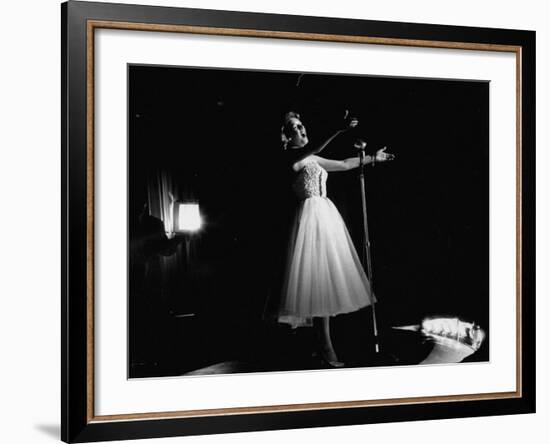 Singer Rosemary Clooney Performing on Stage-Allan Grant-Framed Premium Photographic Print