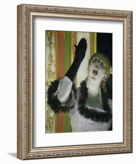 Singer with Glove-Edgar Degas-Framed Giclee Print